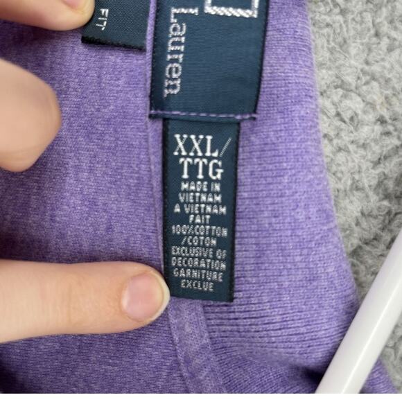 Polo Ralph Ralph Shirt XXL Custom Fit Purple Short Sleeve Green Pony Golf 2XL - Picture 13 of 13